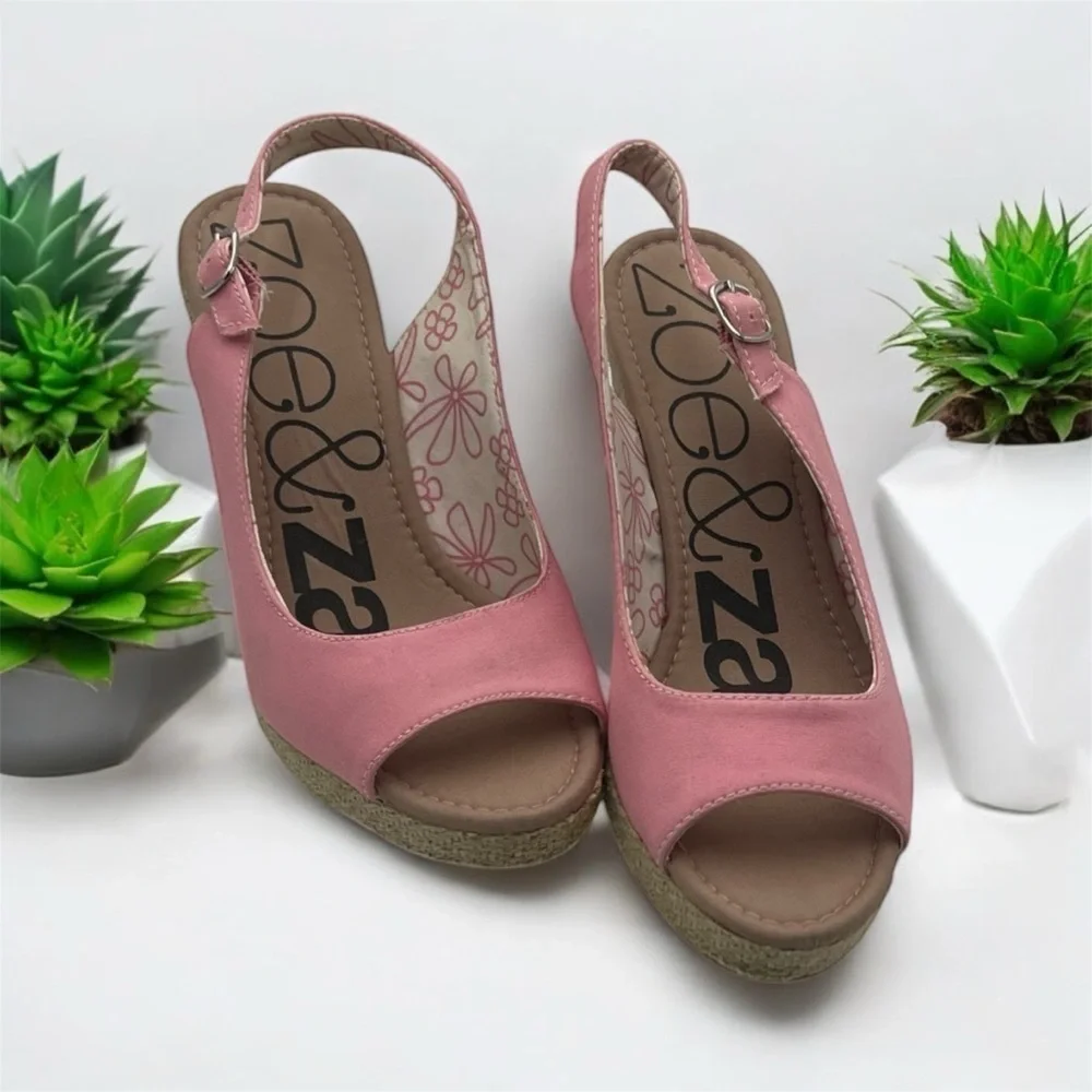 Zoe & Zac Pink Sugar Pink Wedges - Size 7.5